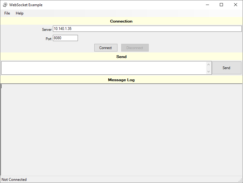 WinSocket Example Windows Application
